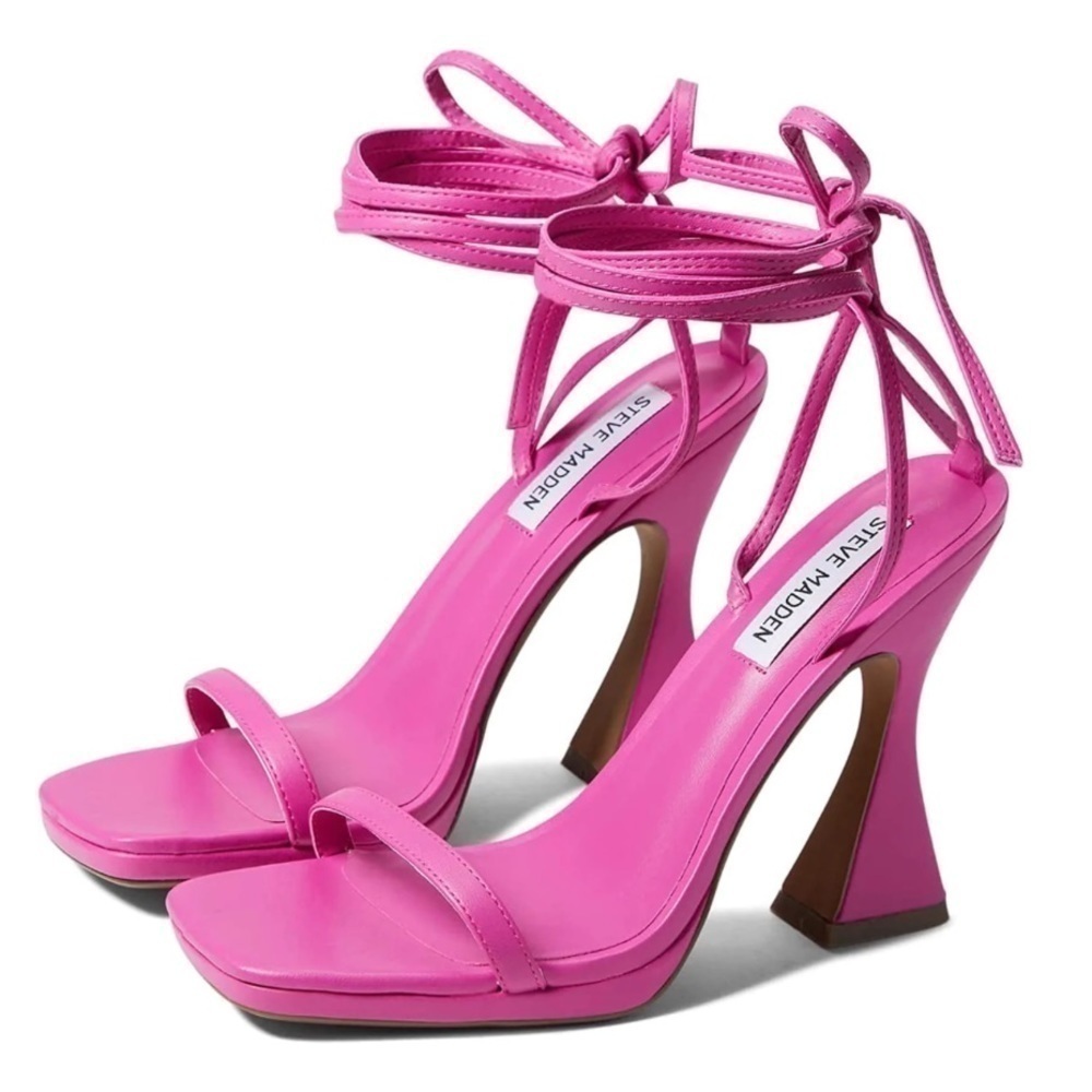 NEW Steve Madden Lafayette Lace Up Sandals in Fuchsia size 9.5 - Picture 1 of 11